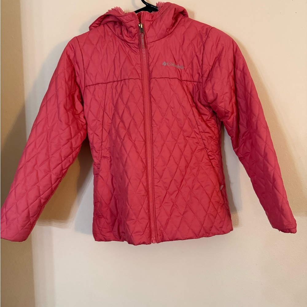 Columbia Kids Puffer Jacket in Bright Pink